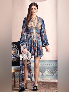 Camilla Short Peasent Dress Size XS NWOT